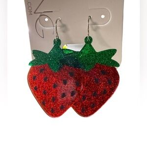 NWT strawberry earrings